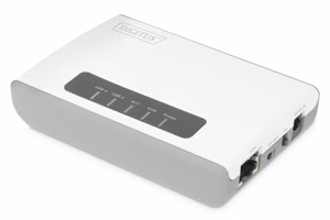 Digitus DN-13024 2-port USB 2.0 wireless multifunction network server, 300 Mbps