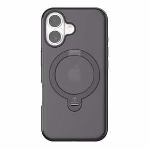 Torras Ostand Spin kotelo iPhone 16 Plus (musta)