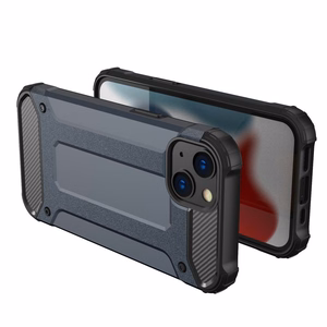 Hybrid Armor tapauksessa iPhone 14 Plus panssaroitu hybridi tapauksessa musta