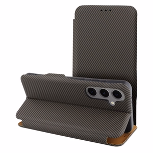 Flip-suojakuori Samsung S25 PLUS:lle Folio Side Magnet ruskea