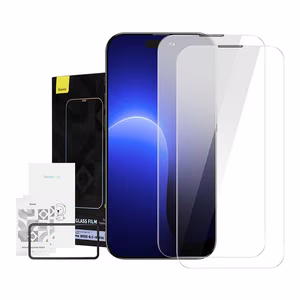 Baseus Crystal karkaistu lasi pölytiivis 0.3mm iPhone 14 Pro:lle (2kpl)