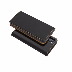 Flip-suojakuori iPhone 16e (SE 4 2025):lle Smart Pro Book nahkainen musta