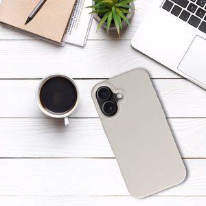 Tel Protect Silicone Premium iPhone 16:lle titaani