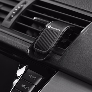 Auton puhelimen pidike Forcell F-Grip Carbon B060 ilmanvaihtoaukkoon musta