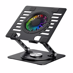 Wozinsky WDCX-X16-AS CoolBase RGB 360° Jäähdytysteline Kannettavalle Tietokoneelle ja Tabletille - Musta