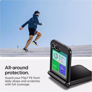 Spigen Tough Armor Pro Mag MagSafe Suojakuori Samsung Galaxy Z Flip 6 / 7 FE:lle - Musta