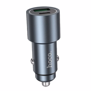 Autolaturi Hoco USB A + USB C PD QC3.0 48W Z60 musta
