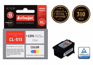 Activejet AC-513R – kolmivärinen mustekasetti, korvaa tuotteen Canon CL-513, 15 ml, Premium