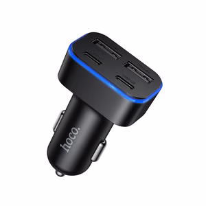 Car Charger Hoco 2xUSB A + 2xUSB C PD QC3.0 42W Z63 black