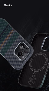 Benks Magnetic Armor Pro Aurora Kevlar 600D -suojakuori (BC66) Iphone 16 Pro Maxille (kameran ohjauspainike)