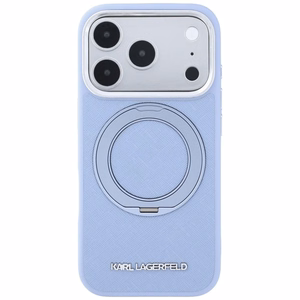 Vaaleansininen KARL LAGERFELD -suojakuori IPHONE 18 Pro/17 Pro (Saffiano Classic Logo) -puhelimelle, MagSafe-yhteensopiva