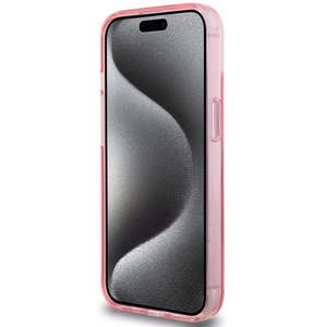 Karl Lagerfeld KLHMP15SHMRSCHP iPhone 15 6.1" pink/pink hardcase Ring Stand Choupette Head MagSafe