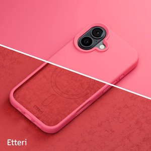Etteri Silicone Mag case for iPhone 16 Plus 6,7" raspberry