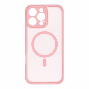 Suojakuori iPhone 16 PRO MAX:lle Full Matte Mag Cover yhteensopiva MagSafe vaaleanpunainen