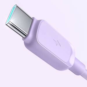 Joyroom Multi-Color Series A14 USB-A / USB-C 3A Kaapeli 1.2m - violetti
