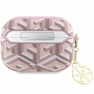 Guess Suojakuori AirPods Pro 2:lle GUAP2PGCE4CP vaaleanpunainen Gcube Classic Gold Logo W/Charm