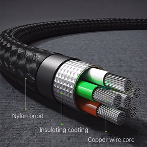 Blavec Trixo punottu kaapeli - USB - 2xType C + Lightning - QC 18W PD60W 3A 1,3 m (CTR-U2CL3B13) musta