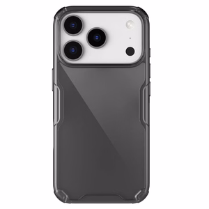 Nillkin Nature TPU Pro Suojakuori iPhone 17 Pro:lle - Puoliläpinäkyvä musta