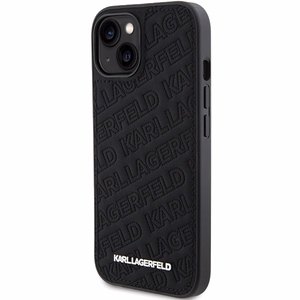 Karl Lagerfeld Suojakuori iPhone 15 6,1 KLHCP15SPQKPMK musta HC QUILTED K PATTERN