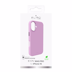 Puro Icon Mag Pro MagSafe Silikoninen Suojakuori iPhone 16:lle - vaaleanpunainen