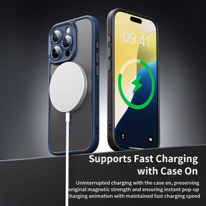 Rock Guard Touch Matte Series Magnetic Case for Iphone 16 grey