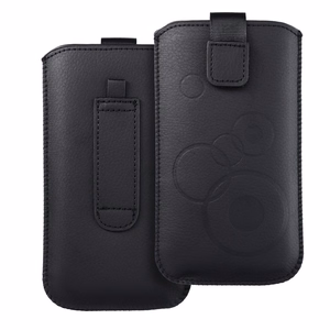Slip-in phone case sleeve for Samsung I9100 Galaxy S2/i9000/S8600 Wave 3 Deko black