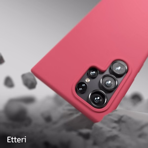Etteri Silikoninen Suojakuori Samsung Galaxy S25 Ultra:lle vadelmanpunainen