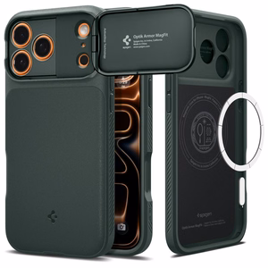 Spigen Optik Armor MagSafe Suojakuori iPhone 17 Pro Max:lle - vihreä