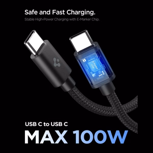 Spigen EE451EU Essential USB-C 45W seinälaturi - musta