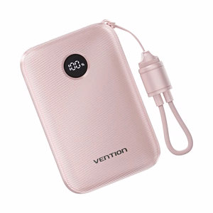 Vention 10000mAh varavirtalähde 2xUSB-C 1xUSB-A 22,5W vaaleanpunainen