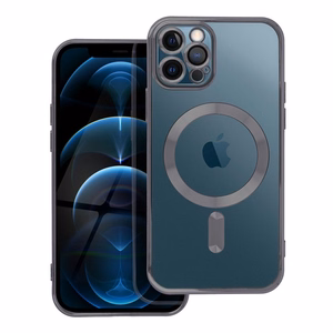 Suojakuori iPhone 12 PRO:lle Electro Mag Cover yhteensopiva MagSafe-version kanssa musta