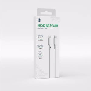 Forever kierrätys Kaapeli USB-A - USB-C 1,5m 3A KR60-AC-00 valkoinen