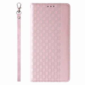 Magnet Strap Case for Samsung Galaxy S23+ Flip Wallet Mini Lanyard Stand Pink
