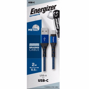 Energizer Ultimate C520CKBL USB-A–USB-C-lataus- ja datakaapeli, 2 m, sininen
