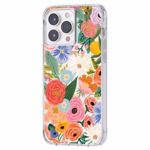 Rifle Paper Clear MagSafe suojakuori iPhone 14 Pro Max -laitteelle, Garden Party Blush -kuvioinen