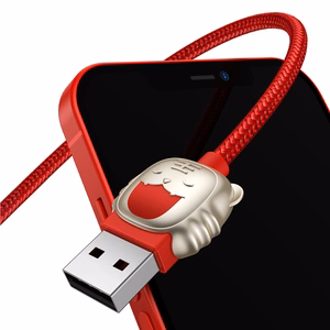 Baseus Cable Year of the Tiger 3 in 1 - USB to Type C, Lightning, Micro USB - 3,5A 1,2 metres (CASX010009) red