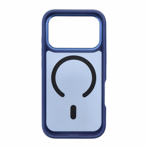 Suojakuori laitteelle iPhone 18 Pro / 17 Pro: Forcell F-Protect Smoke Hybrid Premium, MagSafe-yhteensopiva, väri: laivastonsininen
