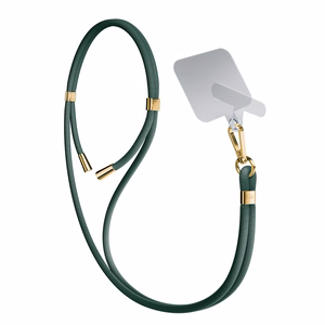 3mk EasyClip puhelimen kaulahihna, tummanvihreä (kultaiset osat)