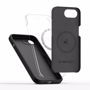 Tech-Protect Silicone MagSafe suojakuori iPhone 16e / 17e:lle - musta