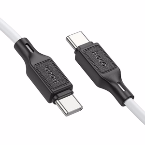 Hoco USB-C - USB-C -kaapeli 3A 60W 1 m X90 valkoinen