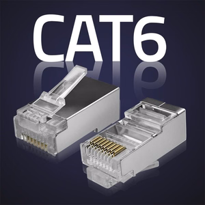 Qoltec 54556 RJ45 Modulaarinen Liitin CAT6 FTP Kullatut Kontaktit 100 kpl
