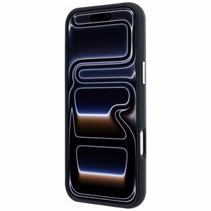 BMW Sign Deboss Quilted Metal Logo -suojakuori laitteelle iPhone 18 Pro Max / 17 Pro Max, MagSafe-yhteensopiva – tummanharmaa