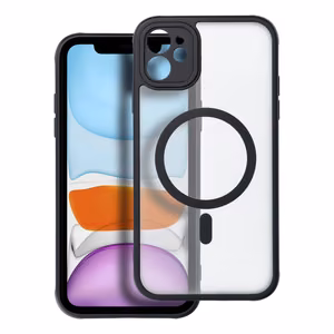 Suojakuori iPhone 11:lle Full Matte Mag Cover yhteensopiva MagSafe musta