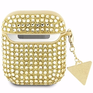 Guess GUA2HDGTPD AirPods 1/2 suojus kultainen/kultainen Rhinestone Triangle Charm