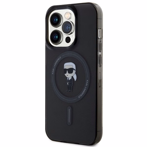 Karl Lagerfeld IML Ikonik MagSafe Suojakuori iPhone 15 Pro:lle - musta