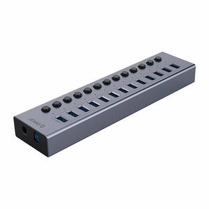 Orico BT2U3-13AB keskitin 13x USB-A 3.0 kytkimillä - harmaa