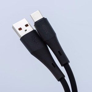 FORCELL F-ENERGY C342 kaapeli USB A - Type C QC4.0 3A 66W silikoninen 1 m musta