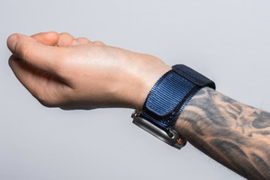 Hihna Apple Watch:lle Forcell F-Design FA05 nylon tarra 42 / 44 / 45 / 49 mm sininen