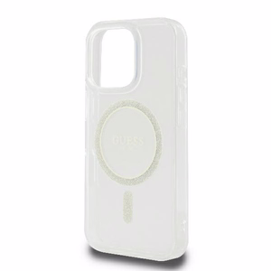 Guess HC MagSafe IML Glitter Circle case for iPhone 16 Pro 6,3" transparent