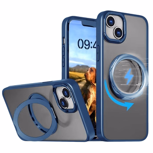 Magneettinen pyörivä suojakuori iPhone 11 tummansininen